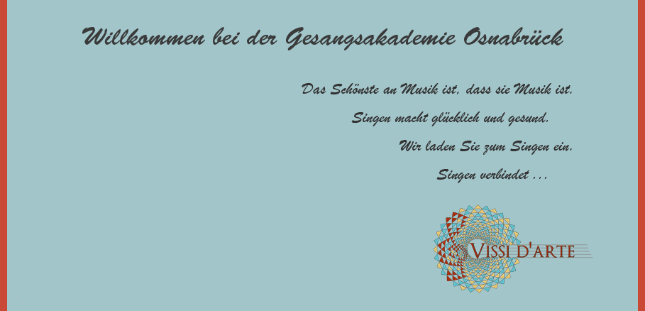 Vissi d'arte Gesangsakademie Osnabrück Ruud van Iterson